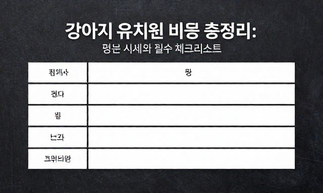 강아지유치원비용 관련 이미지 - 강아지 유치원 비용 총정리: 평균 시세와 필수 체크리스트